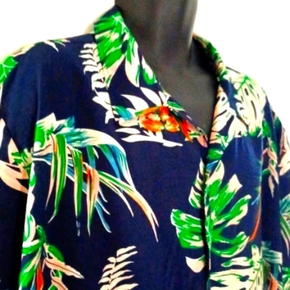 ROSSO MILANO ITALY Tropical Print Shirt, XXL  🏖 - Picture 3 of 7